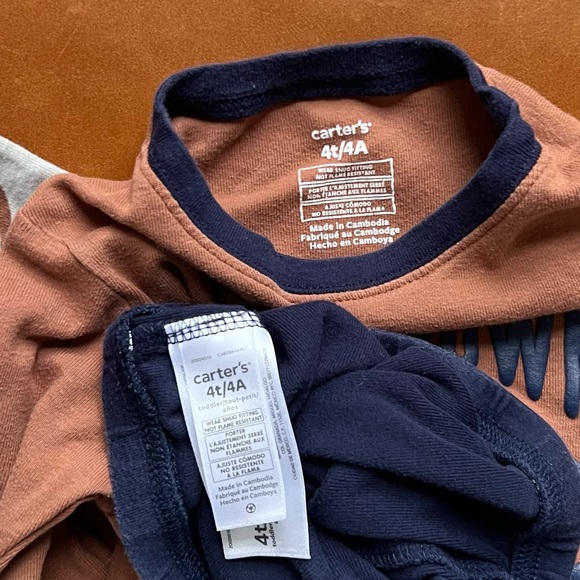 CARTERS Football PJ Bundle, 4T - Picture 3 of 14